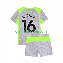 Camisola Manchester City Rodrigo Hernandez 16 Criança Equipamento Terceiro 2025-2026 Manga Curta